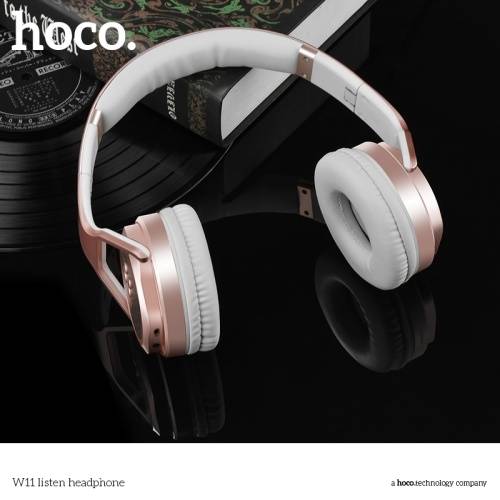 Наушники беспроводные Hoco W11 розовые в магазине milli.com.ru