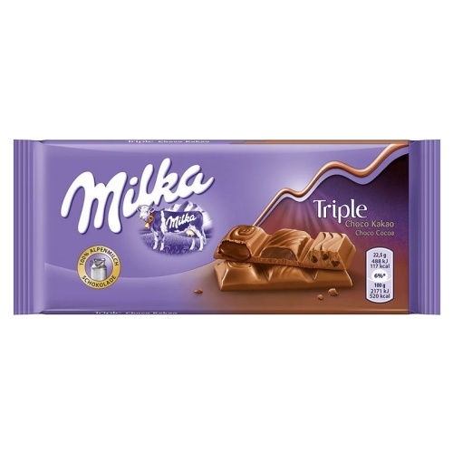 Шоколад Milka Triple Choco 90г в магазине milli.com.ru