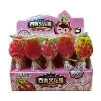 Леденцы на палочке MangGuo XiaoDi Лягушата фруктовые 15г 