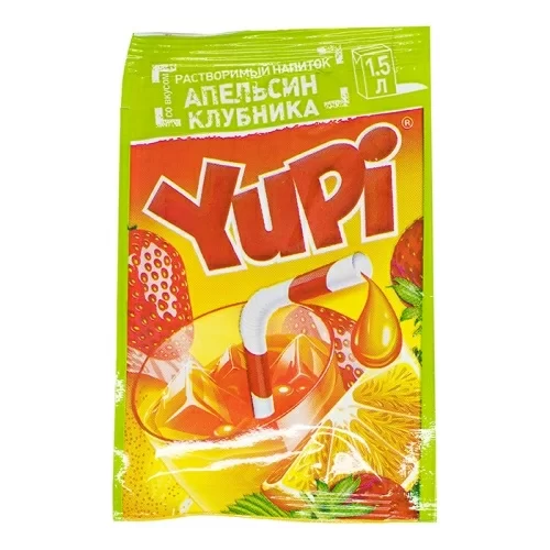 Растворимый напиток Yupi Апельсин и клубника в магазине milli.com.ru