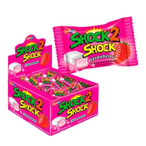 Суперкислая жвачка Shock2Shock клубника в магазине milli.com.ru