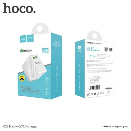 Сетевое зарядное устройство Hoco C23 QC3.0 в магазине milli.com.ru
