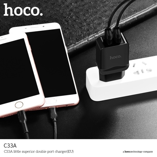 Сетевое зарядное устройство Hoco C33a черное в магазине milli.com.ru фото 3