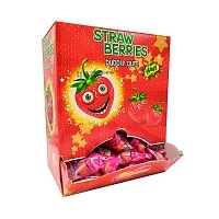 Жевательная резинка Ilham Sweets Strawberries Клубничка с кислой шипучкой 3.5г 