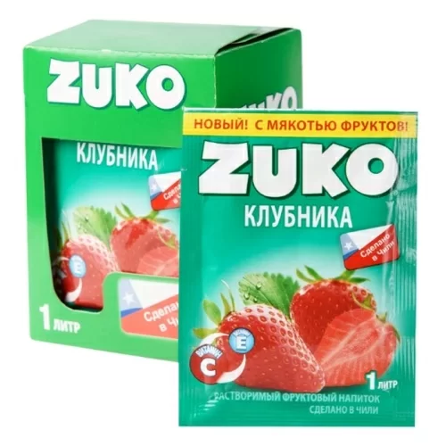 Растворимый напиток Zuko Клубника в магазине milli.com.ru
