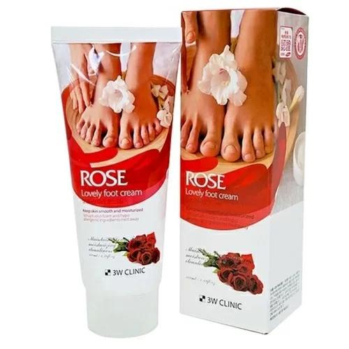 Крем для ног 3W Clinic Rose 100мл в магазине milli.com.ru
