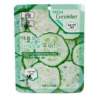 Тканевая маска для лица 3W Clinic Fresh Cucumber 